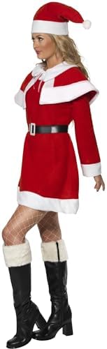 Smiffys Women's Standard Miss Santa Fleece Costume