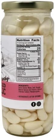 Lara's Pickled Garlic in Jar (2 Pack, 16 fl oz each) - Crunchy, Mild Treat - Ready-to-Use Garlic Cloves for Gourmet Snacking and Culinary Adventures