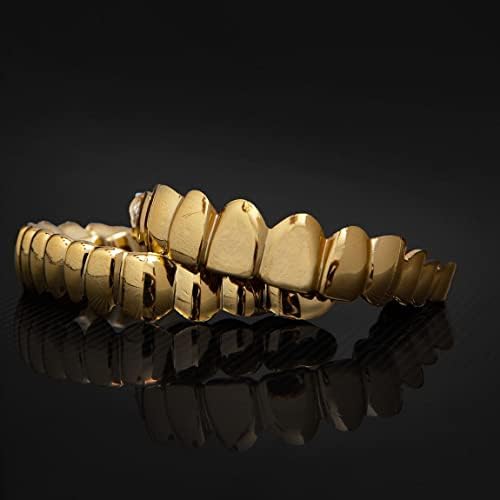 Silicone Gel Grillz Gold Grills for Your Teeth, Gold Teeth Tooth Grillz for Men and Women, Grillz Hip Hop, Jewelry Grills for Teeth