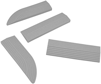 Universal Sweeper Door Sill Rubber Threshold Protect 4PCS, Durable Non Slip Design, Flexible Assembly - Wear Material, Fits Wheelchairs and Electric Scooters (Grey)