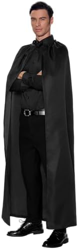 Spooktacular Creations Halloween Cape Costume, Black Cape for Adult, Black Cloak Knight for Halloween Dress Up Party Cosplay