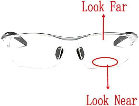 Aluminum Magnesium Multifocal Lens Reading Glasses Men Presbyopia Hyperopia Bifocal Glasses Sun Photochromic Sunglasses