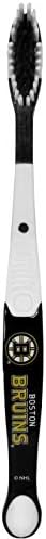 Siskiyou Sports NHL Boston Bruins Unisex Solar Powered Travel Toothbrush Set with Case, White, 7.75 in L x 1.25 in W x 0.75 in D