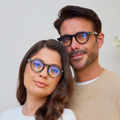 OPULIZE RIO Reading Glasses with Blue Light Blocking for Women and Men, Flat Top Frame with Spring Hinges, Computer gaming glasses, Black,Brown Tort,Blue Tort,Green,Mid Grey +3 (Pack of 5)