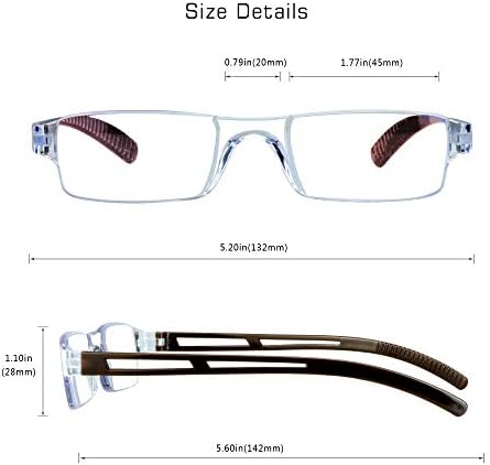 VisionGlobal 8 Pairs Reading Glasses, Blue Light Blocking Glasses, Computer Reading Glasses for Women and Men, Fashion Square Eyewear Frame (4color+4brown,+3.00 Magnification)