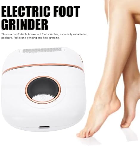 Fabater Electric Foot Callus Remover Kit, Electronic Foot File Pedicure Kit with 4 Grinding Heads, Rechargeable Callous Removers, Professional Pedi Feet Care Perfect for Dead (White)