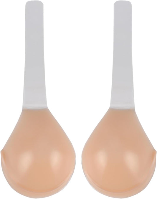 Seamless Silicone Breast Patch Bra Pad Invisible Underwear Inserts for Fake Boob Forms Enhance Comfort Confidence Flesh-C