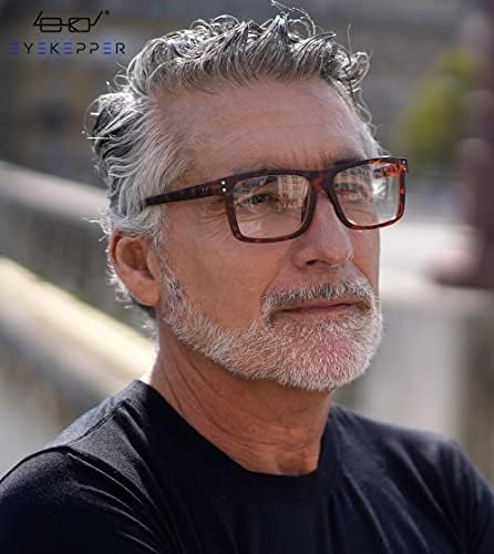 Eyekepper 5-pack Oversized Reading Glasses Square Large Frame Readers for Men and Women - Tortoise +2.00