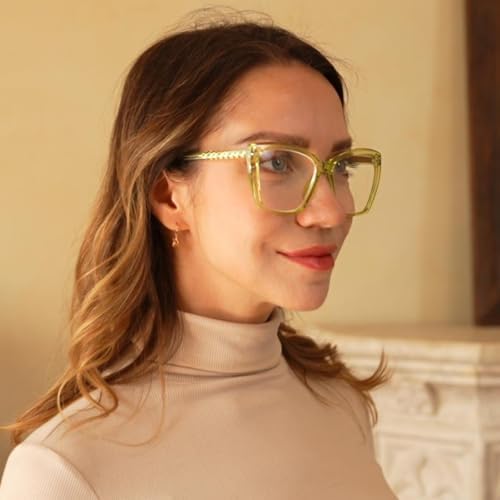 Reading Glasses for Women Blue Light Blocking Clear Lens Metal Frame Readers Cat Eye Stylish Eyewear Accessories