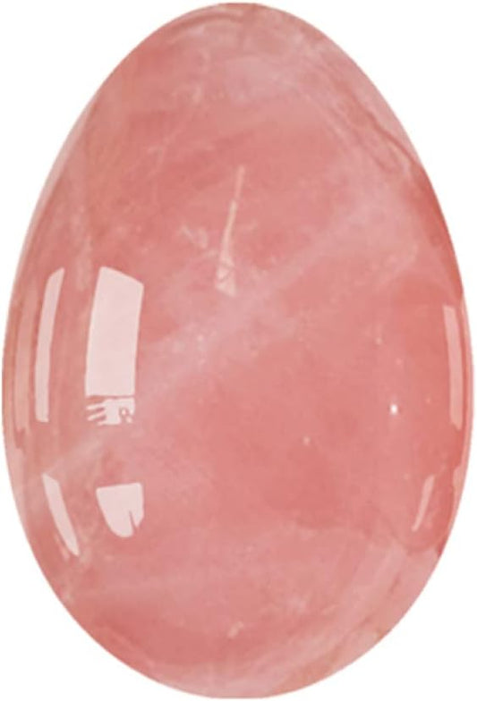 Undrilled Yoni Egg Natural Stone 30X20mm Jade Eggs Kegel Exercise Feminine Care Crystal Massage Ball,Rose Quartz Eggs