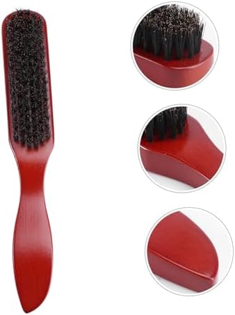 FRCOLOR Solid Wood Boar Bristle Comb for Mustache Beard Men's Styling Brush Beard Brush