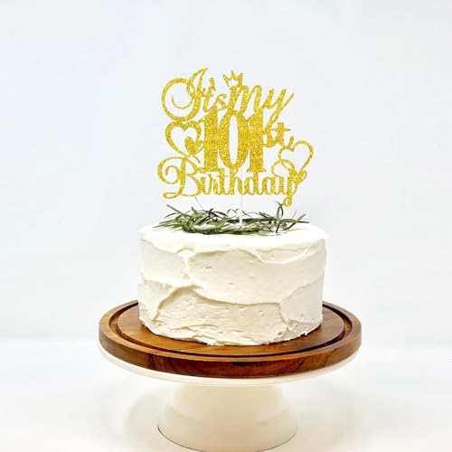 It's My 101st Birthday Cake Topper - Gold Glitter Happy 101st Birthday Cake Decor - 101 and Fabulous,Cheers to 101 Years Old Birthday Party Supplies