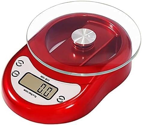 GeRRiT Digital Scales Food Scales Kitchen Scales Portable Electronic Scales Digital Weight Balance Cooking Foods (Silver)