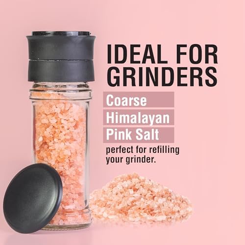 The Spice Lab Pink Himalayan Salt – Coarse Grain for Grinder, 2.2 lb / 1 Kilo – Gourmet Himalayan Salt Pure Crystal – Kosher & Natural Certified (Pack of 2)