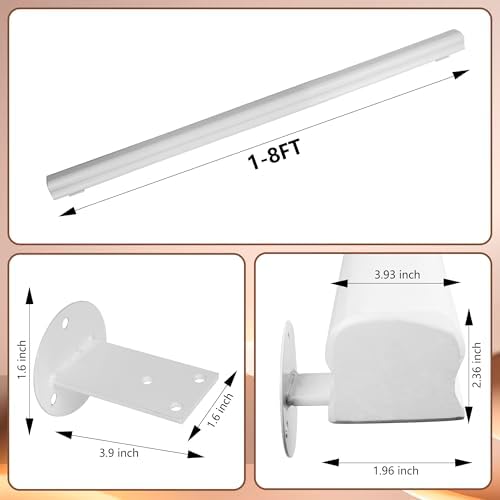 Wooden Handrails, 1-14ft Non-Slip Staircase Handrail,Wall Mounted Barrier-Free Staircase Grab Bar for Elderly, for Home Garden Corridor Lofts Kindergarten Guardrail Decking Railings (3FT)