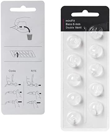 Hearing Aid Domes for Oticon Replacements, Oticon Minifit Double Vent Bass Domes (6 mm/2 Packs）, Universal Domes for Oticon Hearing Aid Supplies.