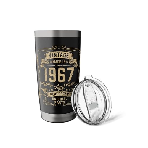 Vintage 1967 58yr 58th Birthday Gifts for Men 58 Years Old Stainless Steel Insulated Tumbler