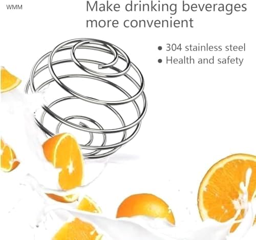 2.1-Inch Large Size Shaker 4 Pcs Balls for Cocktail glass and Protein Shakes,Milkshake and Salad Dressing,304 Stainless Steel Shaker Ball