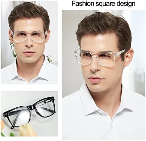 MARE AZZURO Big Frame Reading Glasses Men Square Readers 1.0 1.5 2.0 2.5 3.0 3.5 4.0 5.0 6.0