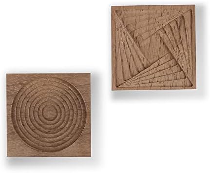 2PCS Essential Oil Diffuser,Wooden Natural Aromatherapy Square Diffuser for Car Office Bedroom