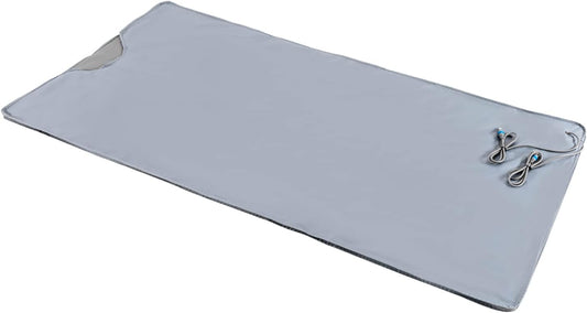 Far Infrared Sauna Blanket Sauna Bag Body Shaper Blanket, Portable Far Infrared Sauna Blanket Heater Slimming Weight Loss Detox (Sliver)
