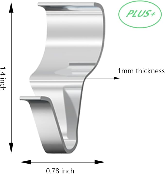 Stainless Steel Siding Hangers, Set of 16, Heavy Duty, Rust-Resistant, Low Profile, Hold Up to 12Lbs, No Drill Siding Clips for Horizontal Vinyl Siding (16)