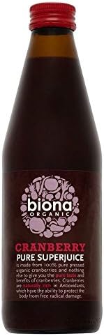 Biona Organic Pure Cranberry Superjuice (330ml) - Pack of 6