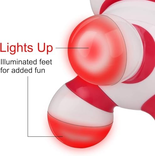 cotsoco Handheld Massager Mini Portable Vibrating Body Massager with LED Light for Hand Head Neck Back Legs Arms Pain Release, Battery Operated, Easy Hand Grip