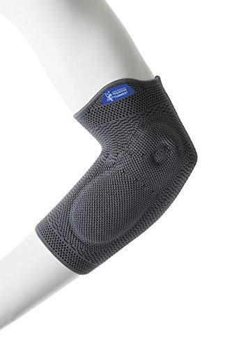 THUASNE - Epi Med V2 35087 - Premium Compression Elbow Brace - Medical Grade Knit Sleeve that Reduces Pain, Swelling and Recovery Time, Large Silver