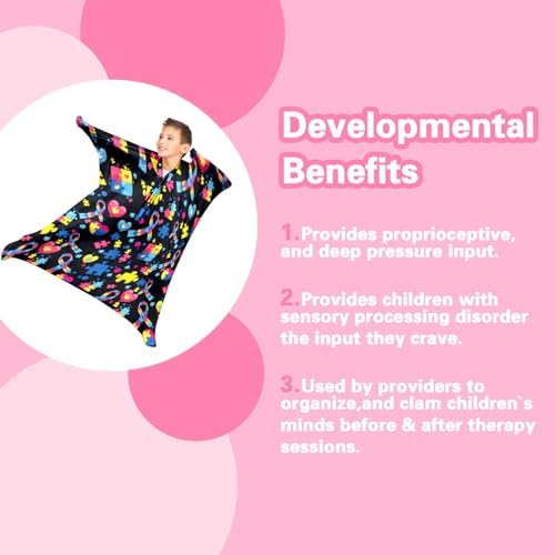 Autism Black Movement Stretchy Sensory Body Socks - ADHD and Improve Sensory Processing Sox - Help Children with Autism (X-Large)