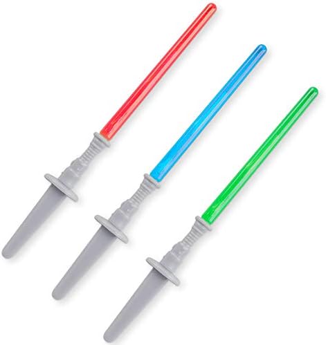 Super Z Outlet Light Sabre Cupcake Decoration Toppers Sticks Picks Set for Children Birthday Party, Fan Shows, Movies, 4" inches Tall (12)