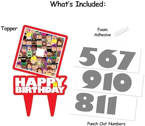 Custom Blox Gamer Birthday Cake Topper Add Your Number Party Decor