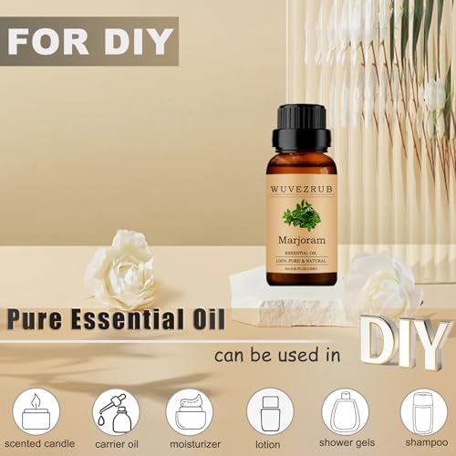 Marjoram Essential Oil 10ML - 100% Pure and Natural for Aromatherapy Diffuser - 0.33 Fl Oz