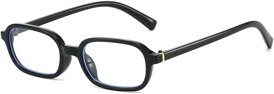 YAMEIZE Rectangle Blue Light Glasses for Women Men Small Narrow 90S Blue Light Blocking Glasses for Computer