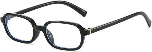 YAMEIZE Rectangle Blue Light Glasses for Women Men Small Narrow 90S Blue Light Blocking Glasses for Computer