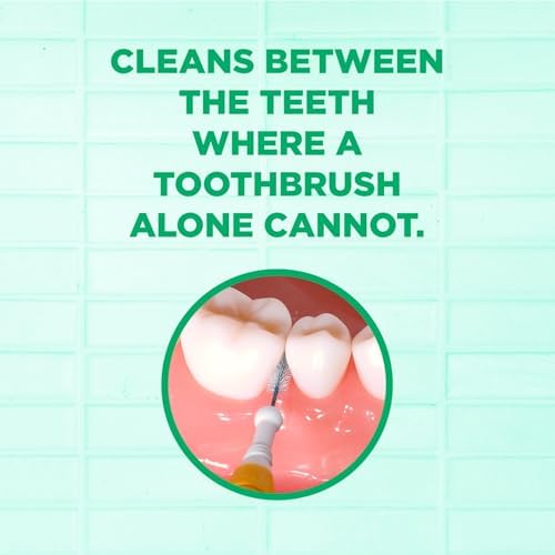 GUM Proxabrush Go-Betweens Ultra Tight Interdental Brushes – Soft Bristle Dental Picks for Plaque Removal, Health & Braces Care, 15 Count