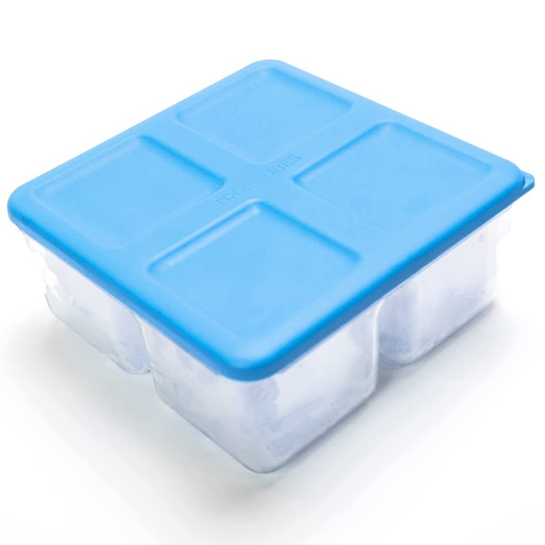 True Cubes Crystal Clear Ice Tray with Lid â Stackable 2"x2"x2" Mold for Space-Saving, Sturdy, Bartender-Quality Ice â Perfect for Cocktails, Whiskey, and Drinks at Home, Ready-to-Serve Convenience