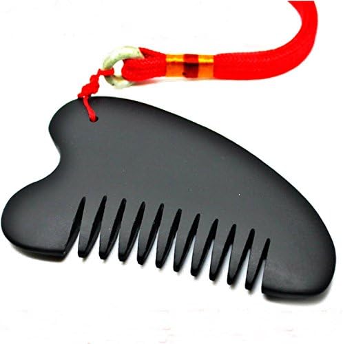 Gua Sha Scraping Massage Tool Comb Black Bian Stone Needle Gossip