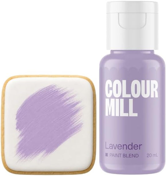 Colour Mill Edible Food Paint – Vibrant Cake & Fondant Decorating Colors for Cookies, Chocolate, Royal Icing & Desserts 20 Milliliters - Matte Lavender