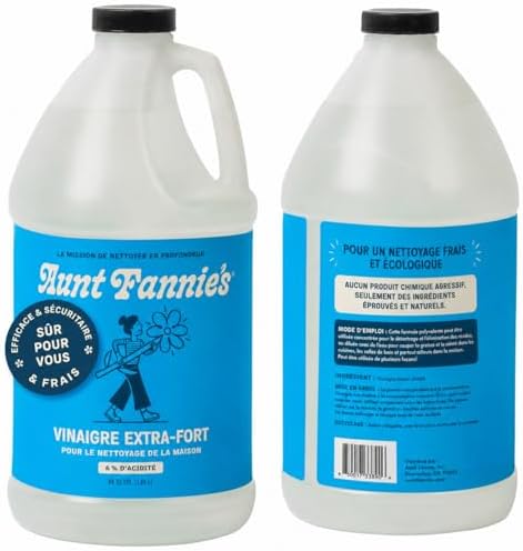 Aunt Fannie's Extra Strength Cleaning Vinegar, 64 Ounce, Multipurpose Household Cleaner, No Added Scents, Dyes, or Other Additives