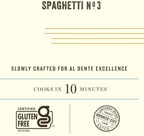 Rummo Gluten Free Spaghetti Pasta N.3 - Corn & Rice Pasta Noodles, GF Spaghetti, Thin Pasta Noodles, Italian Pasta - 12 Ounce (Pack of 1)