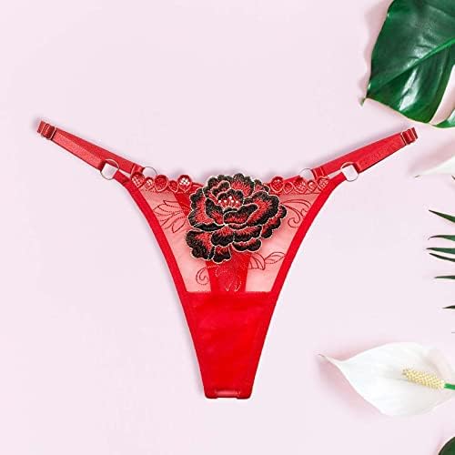 Women's Comfortable Rose Playful Hollowed Out Sexy Underwear Underwear Women plus Size Sexy Lace boxers Hipster