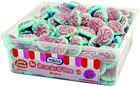 Jelly Filled Brains Fruity in Tub (120 Brains)