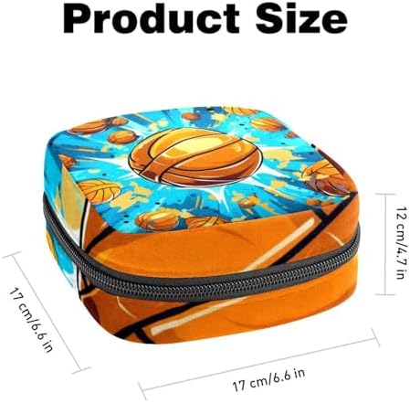 Tampons Collect Bags for Women Girls, Sanitary Napkin Storage Disposal Pouch, Lightweight Menstrual Cup Bag Basketball