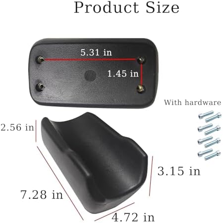 2 Pack Walker Armrest Pads, Universal Replacement Armrest Pads, Upright Walker Arm Support Forearm Pad Replacement