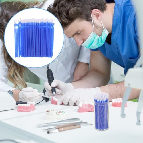 Didiseaon 100Pcs Disposable Applicator Brush Micro Brush for Medication and Practical Tools for Oral Care and