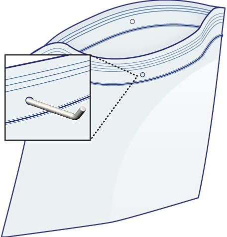 GPI - 8" x 10" - 100 Pack, 2 Mil thick, Large, Clear Plastic Reclosable Zip Bags, Hang Hole For Display, Durable Poly Baggies with Resealable Zip Top Lock for Storage, Packaging & Shipping