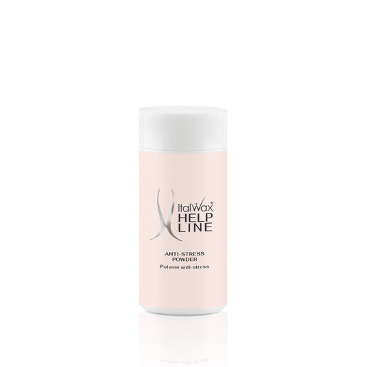 Italwax Help Line Anti-Stress Powder 1.06 oz (30g) – Calamine Soothing Formula – Reduces Redness After Waxing – Protects and Calms Sensitive Skin – for Professional and Home Use