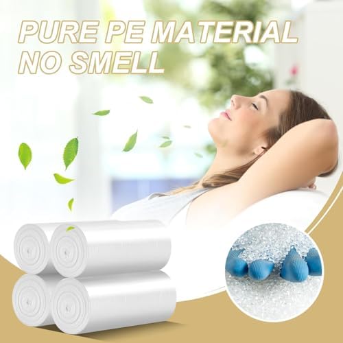 1 Gallon Small Trash Bags - 3 Rolls 105 Count Clear White 1 Gallon Garbage Bag Strong, Leakage-Free Unscented Thick Plastic Wastebasket Liners for Bathroom, Office, Kitchen Inwaysin