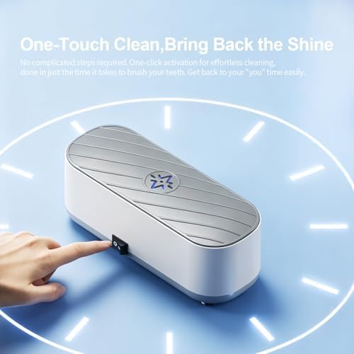 Ultrasonic Cleaner, Eyeglass Cleaning Machine, Ultrasonic Jewelry Cleaner for Eyeglasses, Jewelry, Rings, Watch Straps
